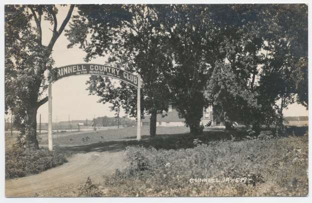 Turn of the century - earliest days of the Grinnell Country Clubs with gravel roads and no housing north of Merrill Park,  truly a "country" club  - Courtesy of Archives - Drake Library:  Grinnell,Iowa